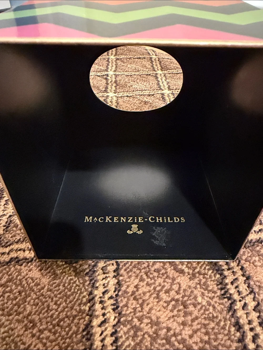 Mackenzie-Childs Trampoline Boutique Tissue Box Cover